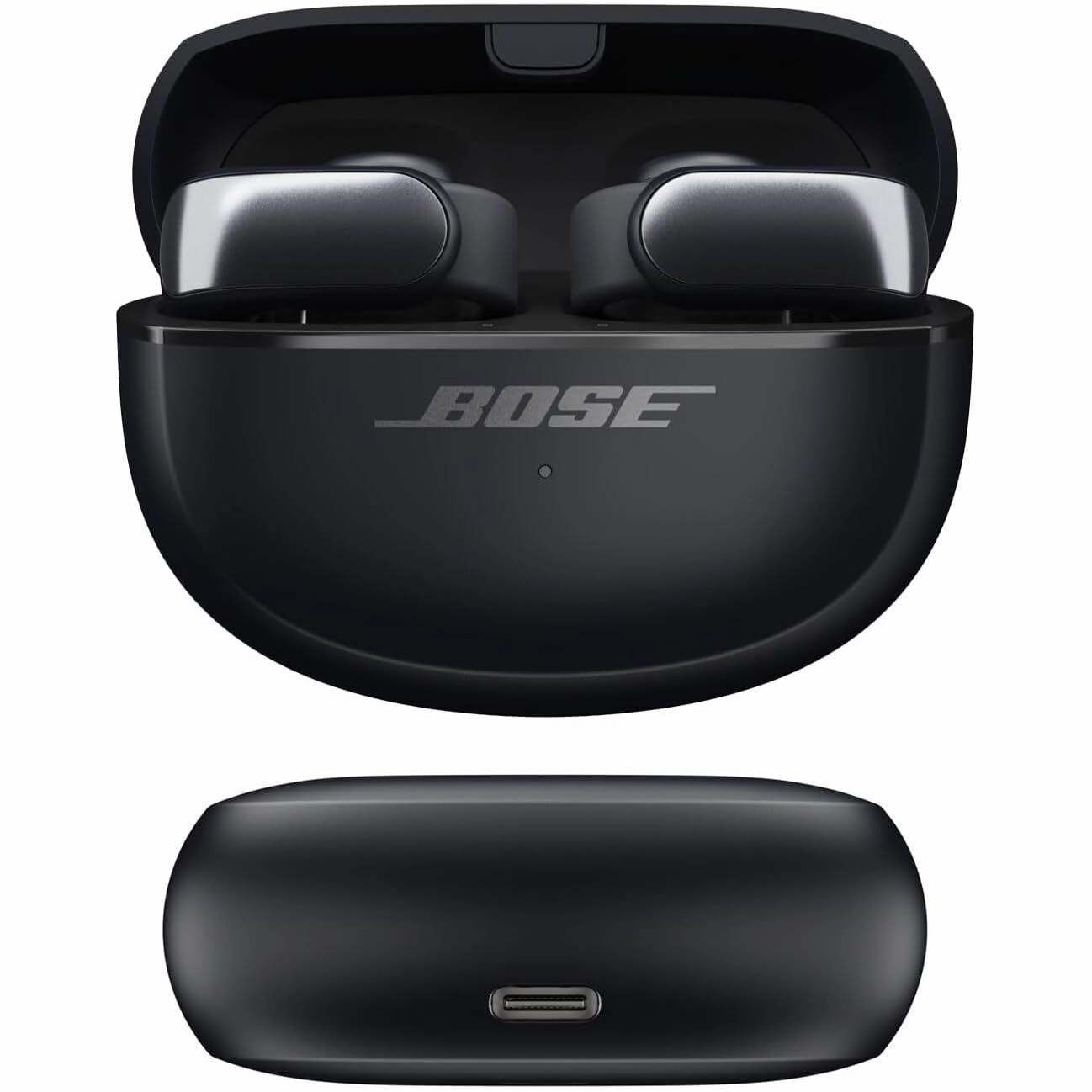 Bose Ultra Open Earbuds with Immersive Audio, Open Ear Wireless Clip on Earbuds for Comfort, Up to 48 Hours of Battery Life - Black