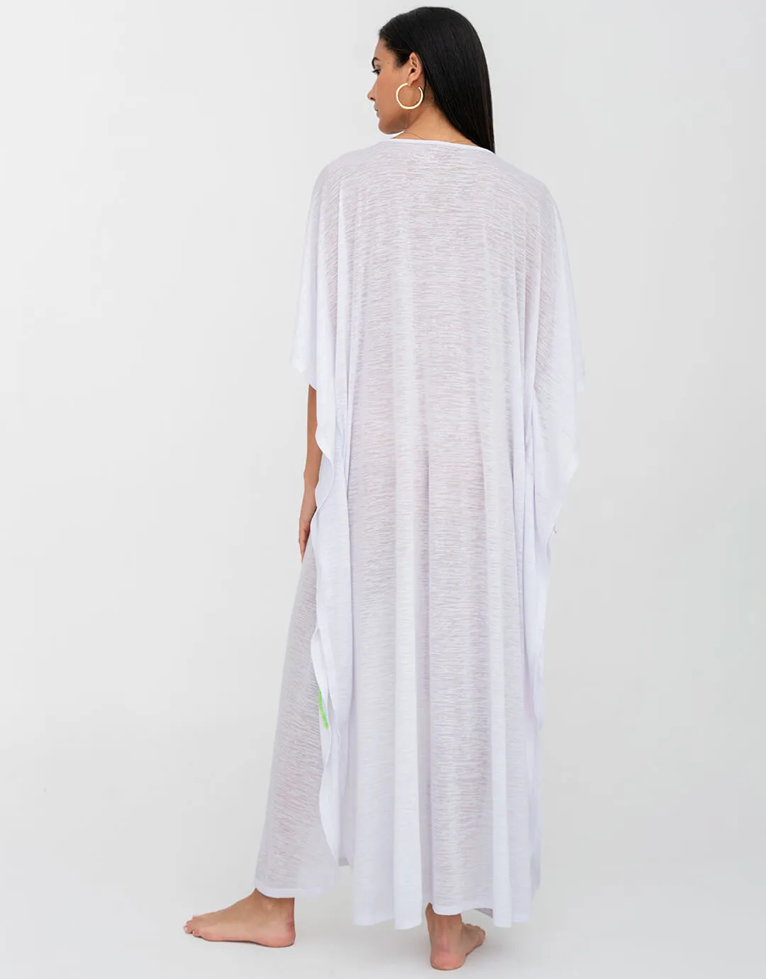 Braided Front Kaftan  - White