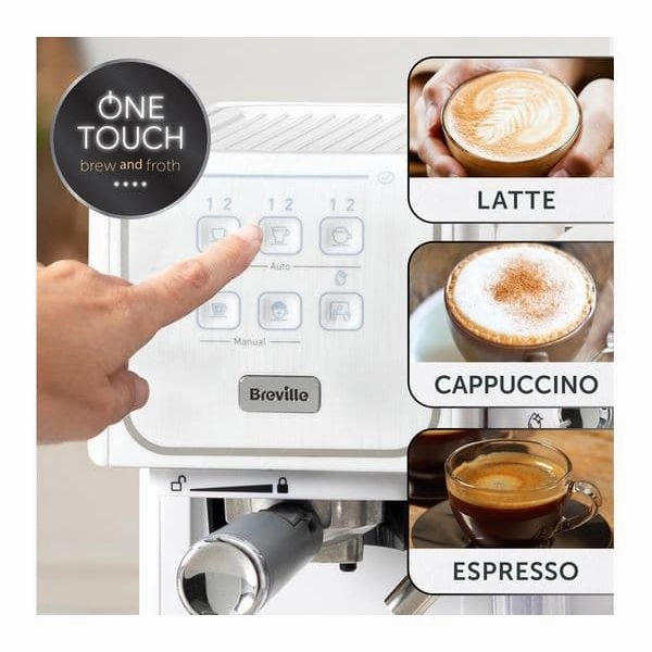BREVILLE One-Touch CoffeeHouse II VCF147 Coffee Machine - White