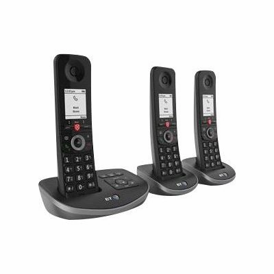 BT Advanced Phone Trio (090640)  Cordless Phones with Answering System & Caller ID, 3 Handsets (Box Damaged)