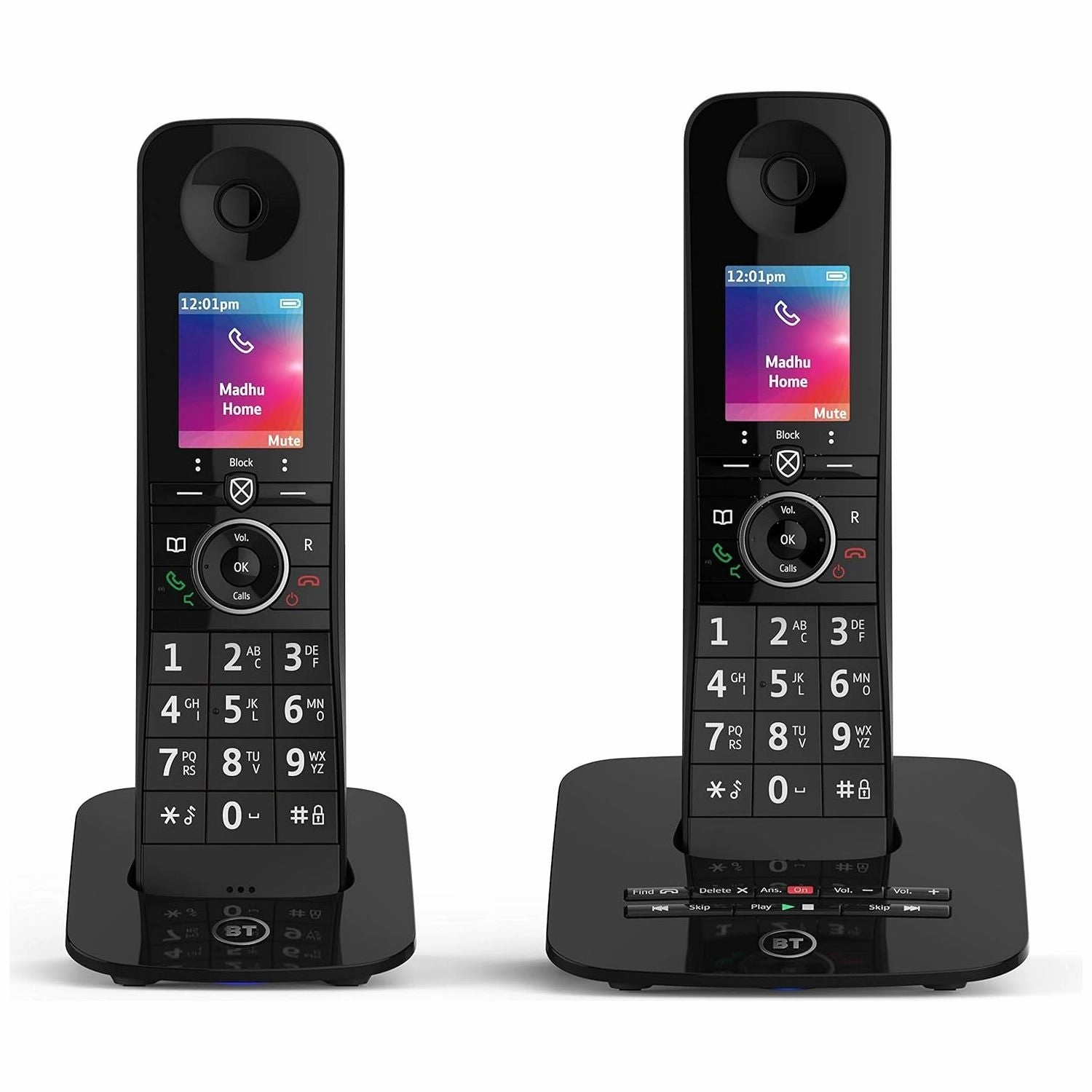 BT Premium Cordless Landline House Phone Digital Answer Machine - Twin Handset Pack