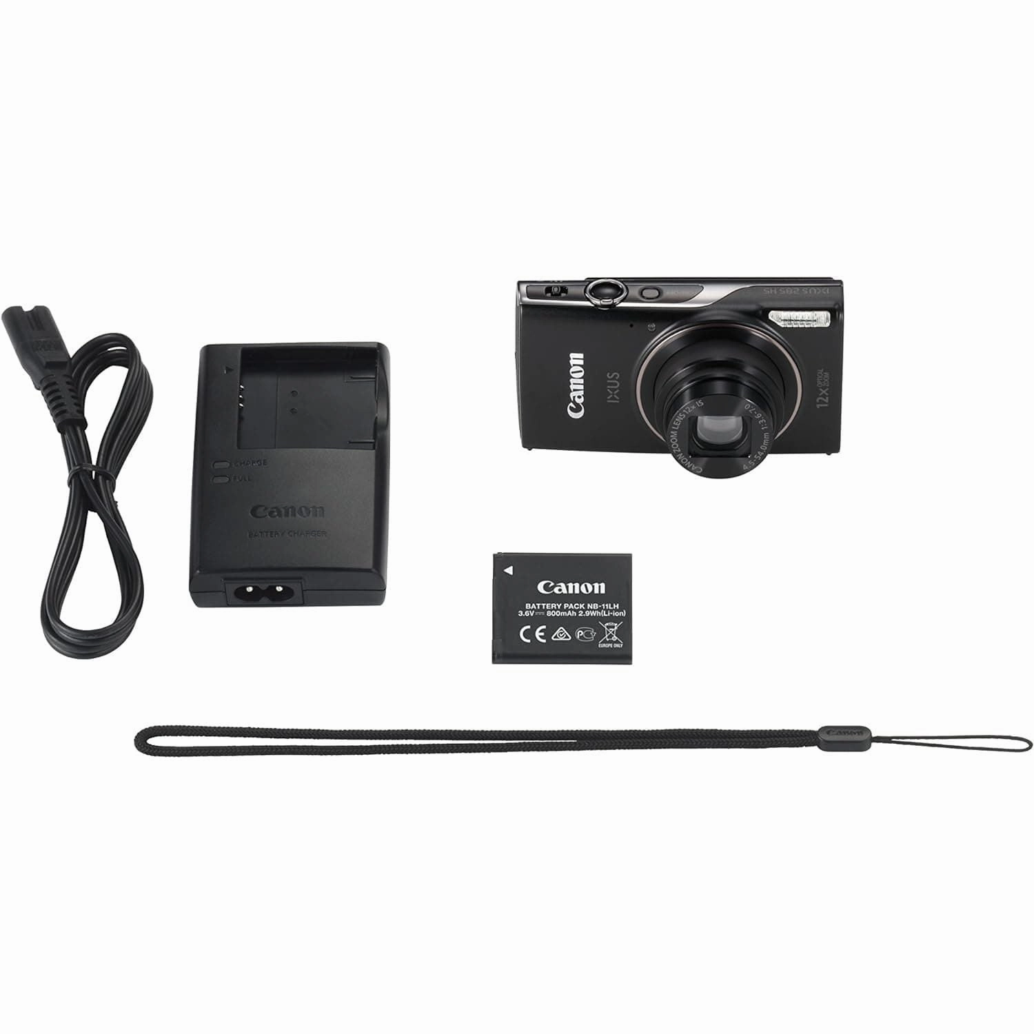 Canon 2421Y85 IXUS 285 Compact Camera with 3 inch LCD Screen - Black