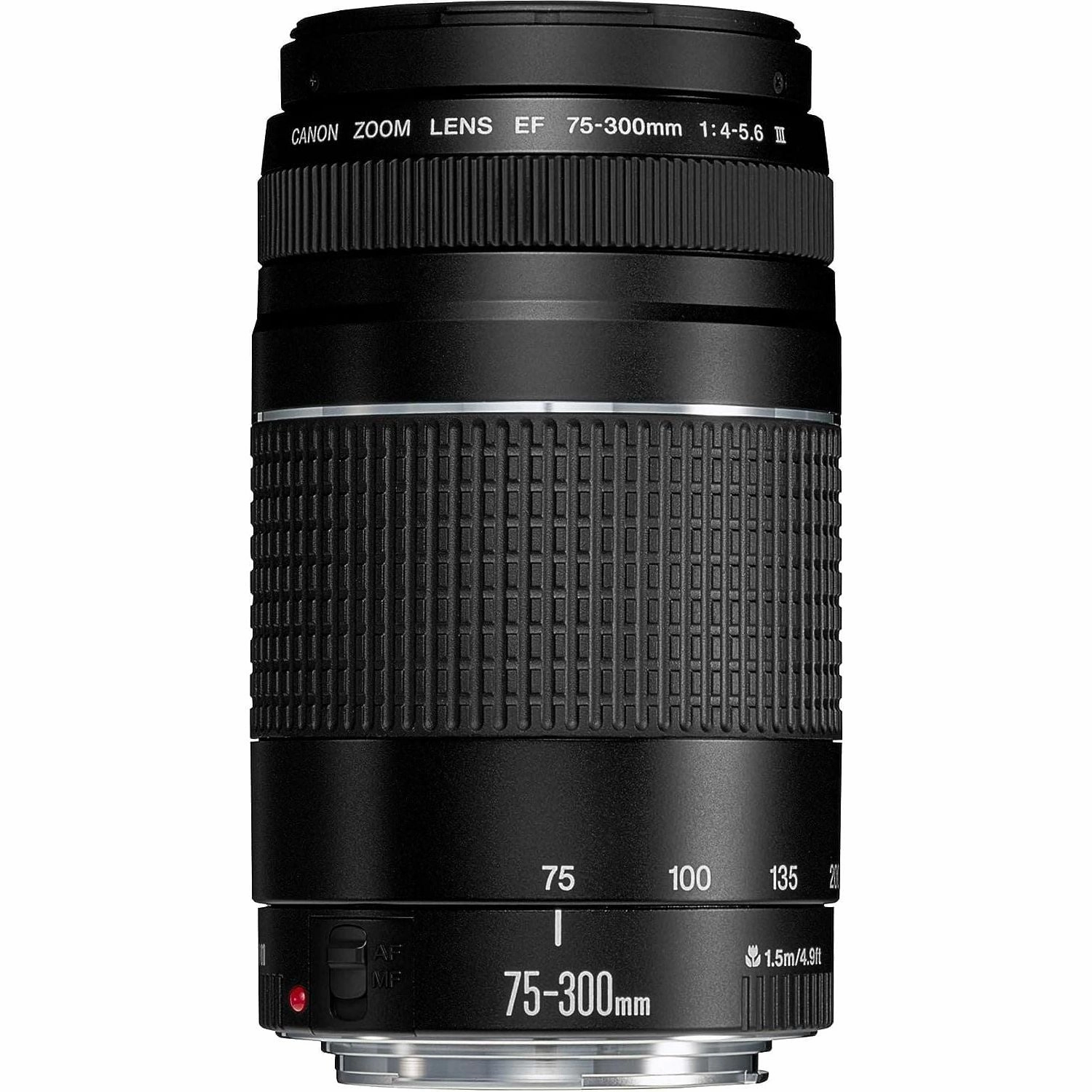 Canon Black, EF 75 - 300 mm f/4.0 - 5.6 III Filter Size 58 mm Zoom Lens