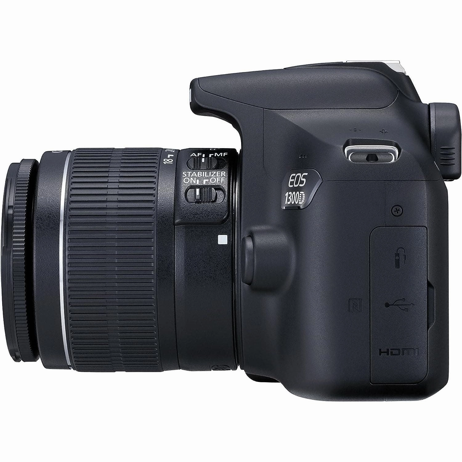 Canon EOS 1300D DSLR Camera with EF-S18-55 IS II F3.5-5.6 Lens - Black