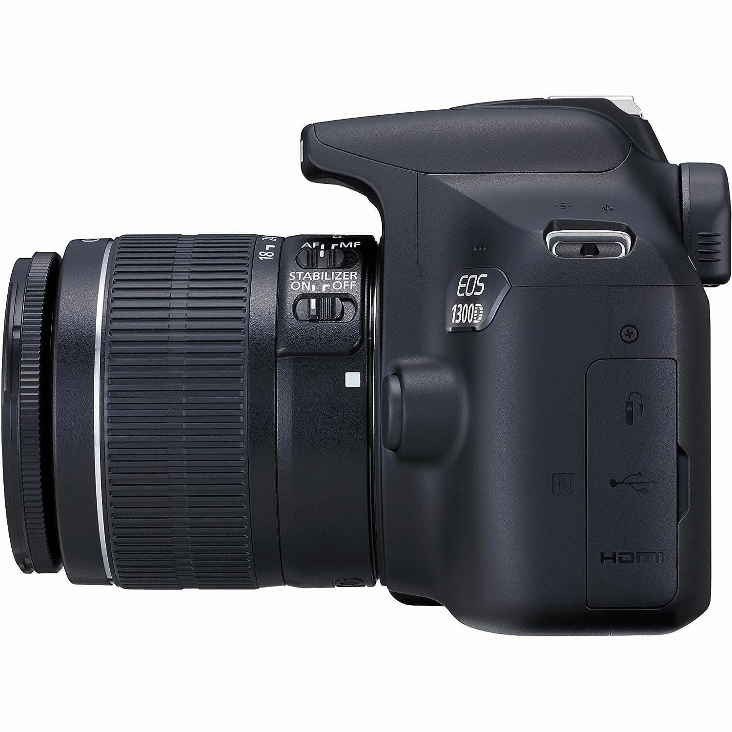 Canon EOS 1300D DSLR Camera with EF-S18-55 IS II F3.5-5.6 Lens - Black