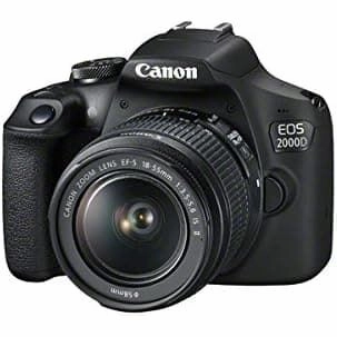 Canon EOS 2000D DSLR Camera and EF-S 18-55 mm f/3.5-5.6 IS II Lens - Black