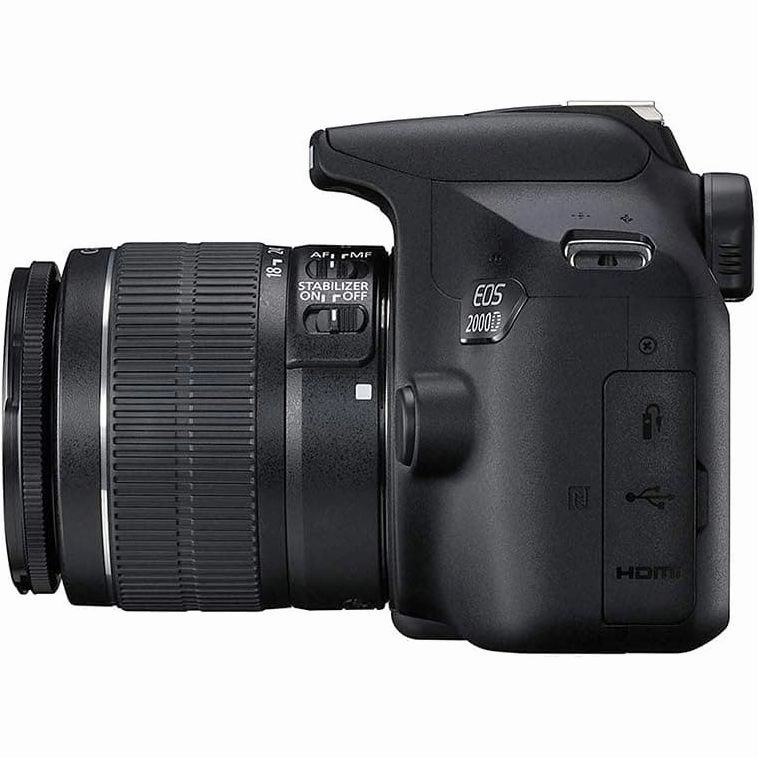 Canon EOS 2000D DSLR Camera and EF-S 18-55 mm f/3.5-5.6 IS II Lens - Black