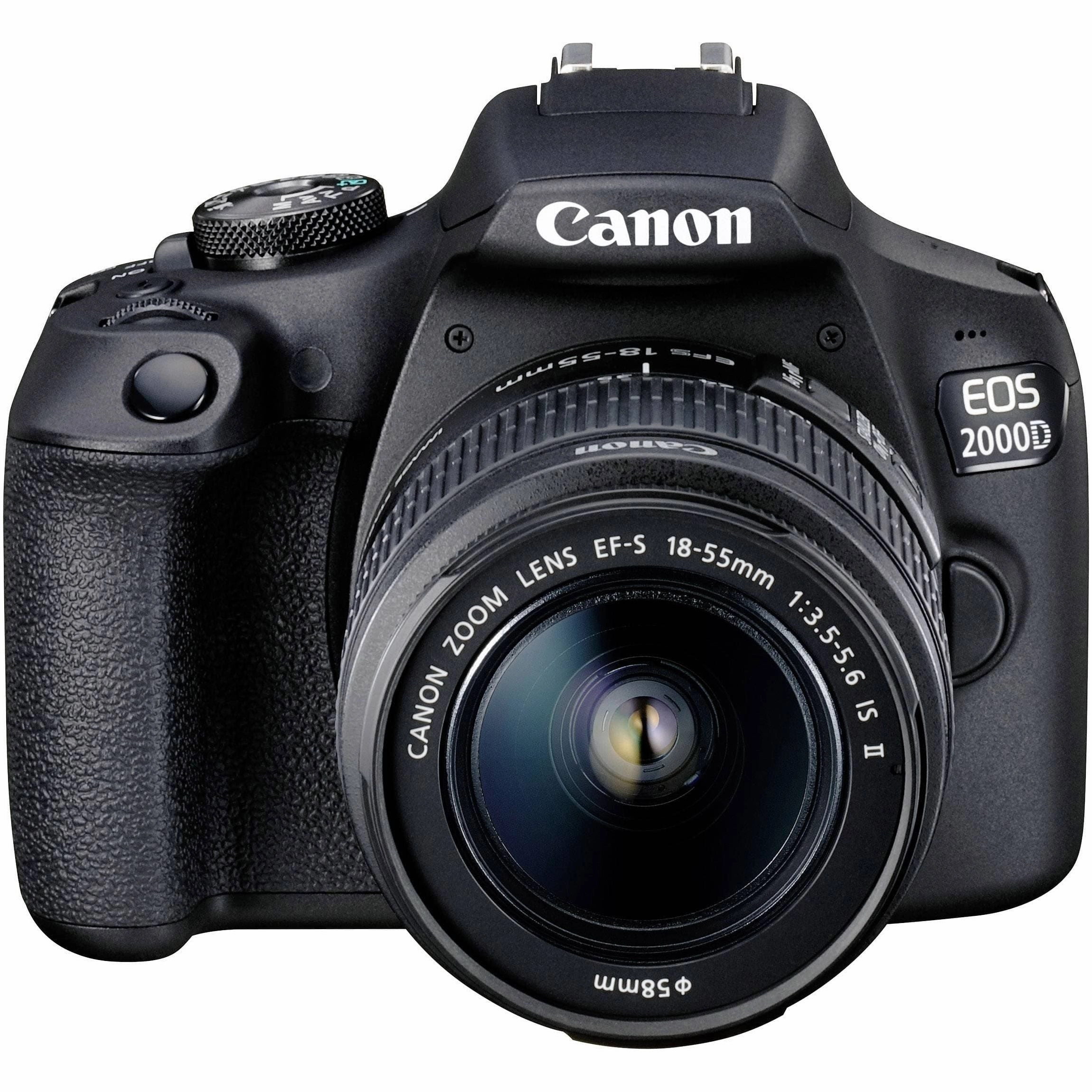 Canon EOS-2000D DSLR camera EF-S 18-55 mm IS II 24.1 MP Black Optical viewfinder, Built-in flash, Wi-Fi, Full HD Video camera and photography, photography gear, professional camera kits