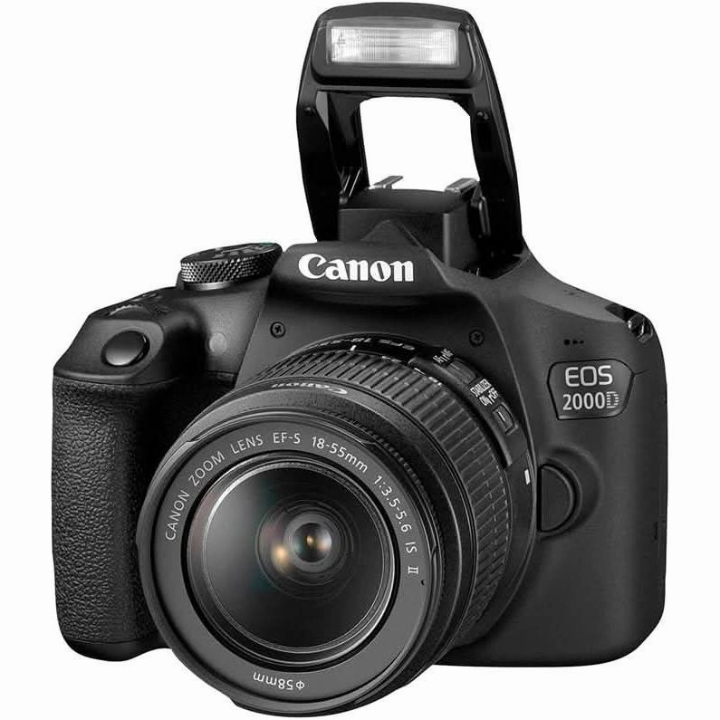 Canon EOS 2000D DSLR Camera with 18-55mm IS II Lens - Black camera and photography, photography gear, professional camera kits