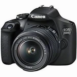 Canon EOS 2000D DSLR Camera with 18-55mm IS II Lens - Black