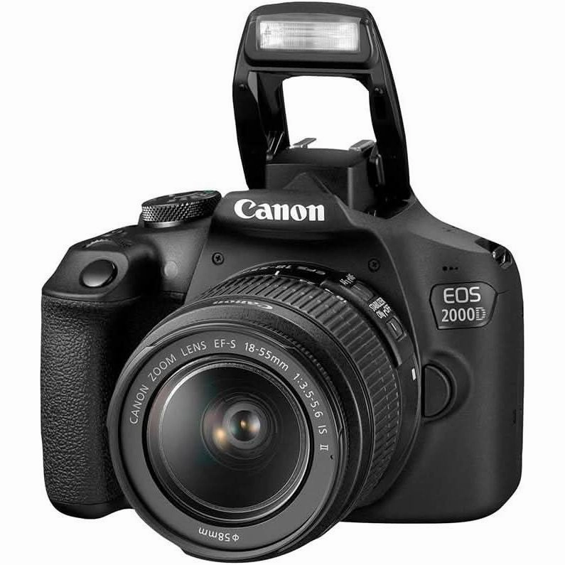 Canon EOS 2000D DSLR Camera with 18-55mm IS II Lens - Black digital cameras, buy mirrorless camera, compact cameras sale