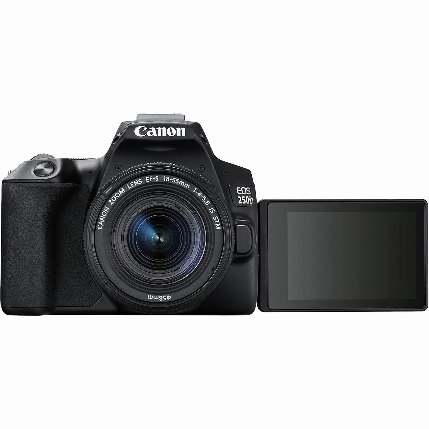 Canon EOS 250D   Canon EF-s 18-55mm f/4-5.6 IS STM Lens - Black