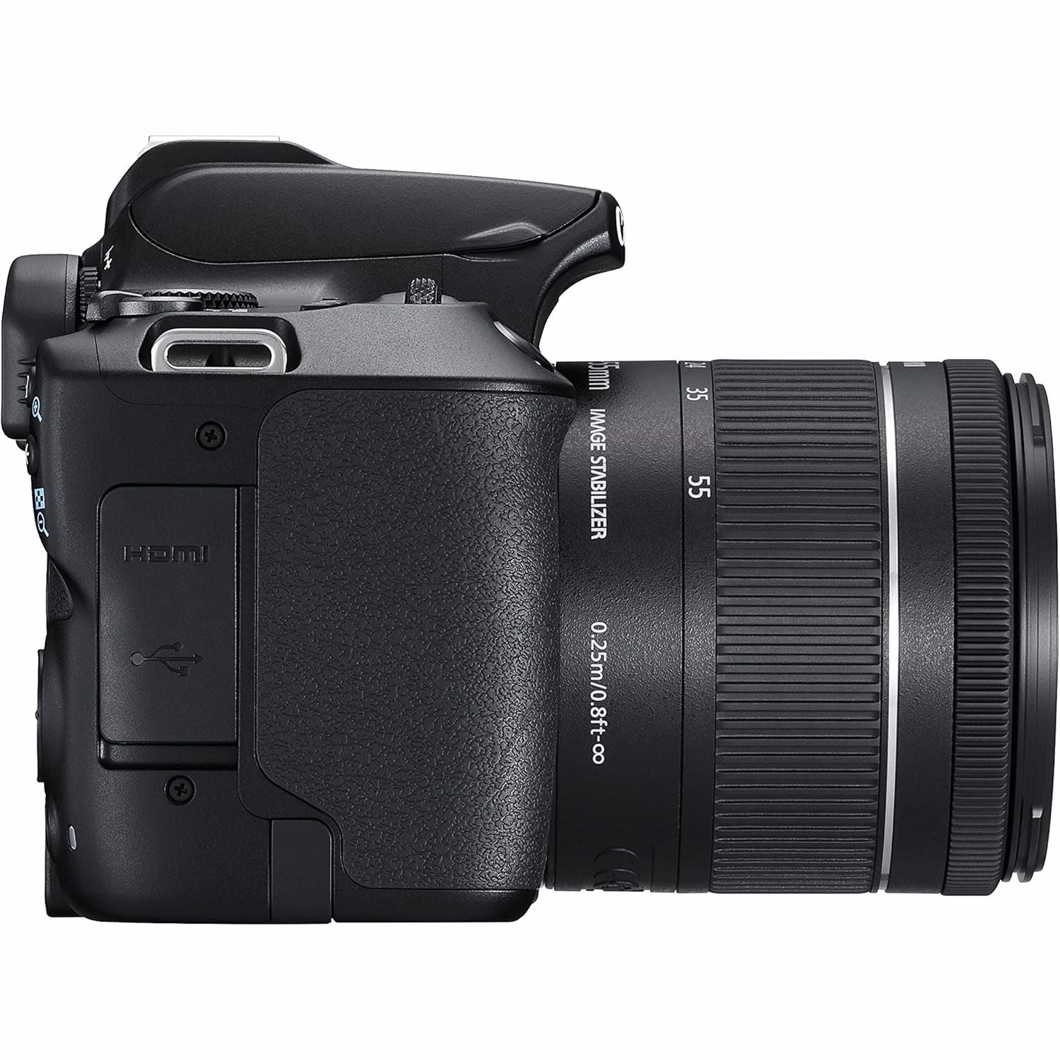 Canon EOS 250D   Canon EF-s 18-55mm f/4-5.6 IS STM Lens - Black