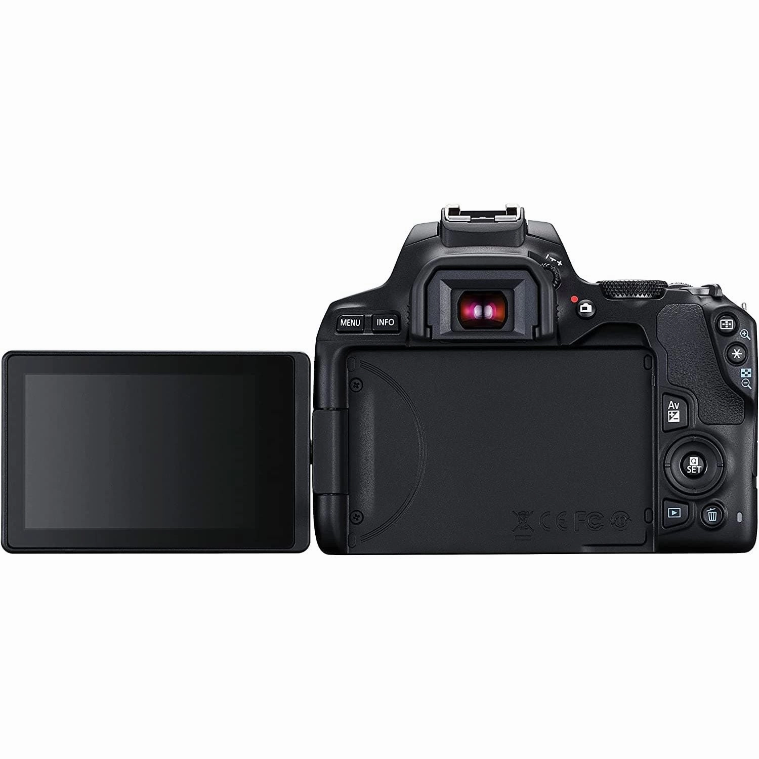 Canon EOS 250D digital camera (24.1 megapixels, 7.7 cm (3 inches) Vari-Angle Display, APS-C sensor, 4K, Full-HD, DIGIC 8, WLAN, Bluetooth) incl. EF-S 18-55mm f/3.5-5,6 III lens black