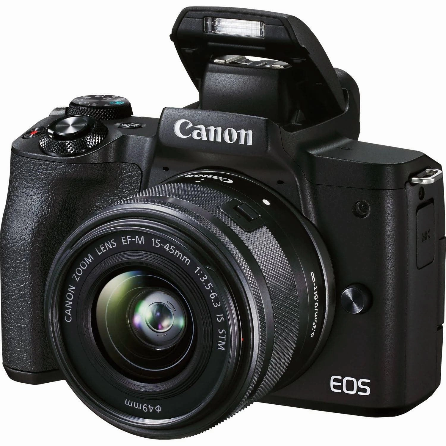 Canon EOS M50 Mark II   EF-M 15-45mm is STM Kit Black