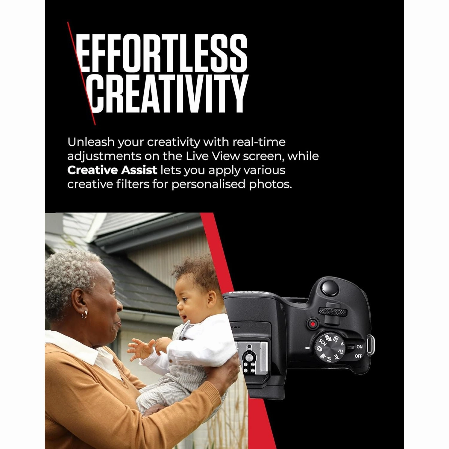Canon EOS R100 Compact Mirrorless Camera - 24.1MP, 4K, Dual Pixel CMOS AF, DIGIC 8, 6.5 FPS, Face & Eye Detection, Bluetooth, Wi-Fi, GPS