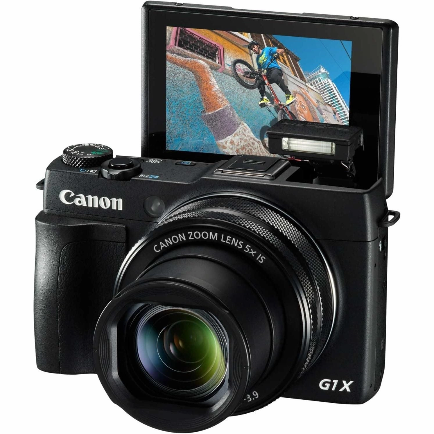 Canon PowerShot G1X Mark II Camera - (12.8 MP, 5x Optical Zoom) 3 inch Touch Screen - Black