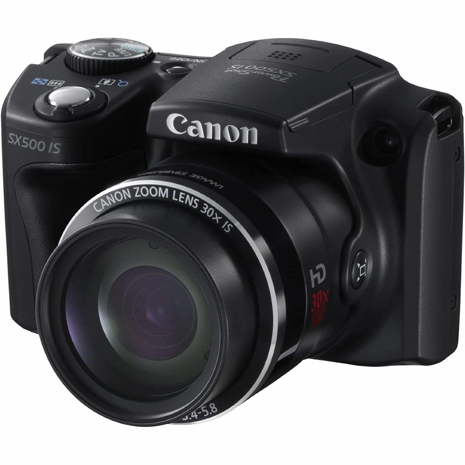 Canon PowerShot SX500 IS Digital Camera - Black (16.0 MP, 30x Optical Zoom)
