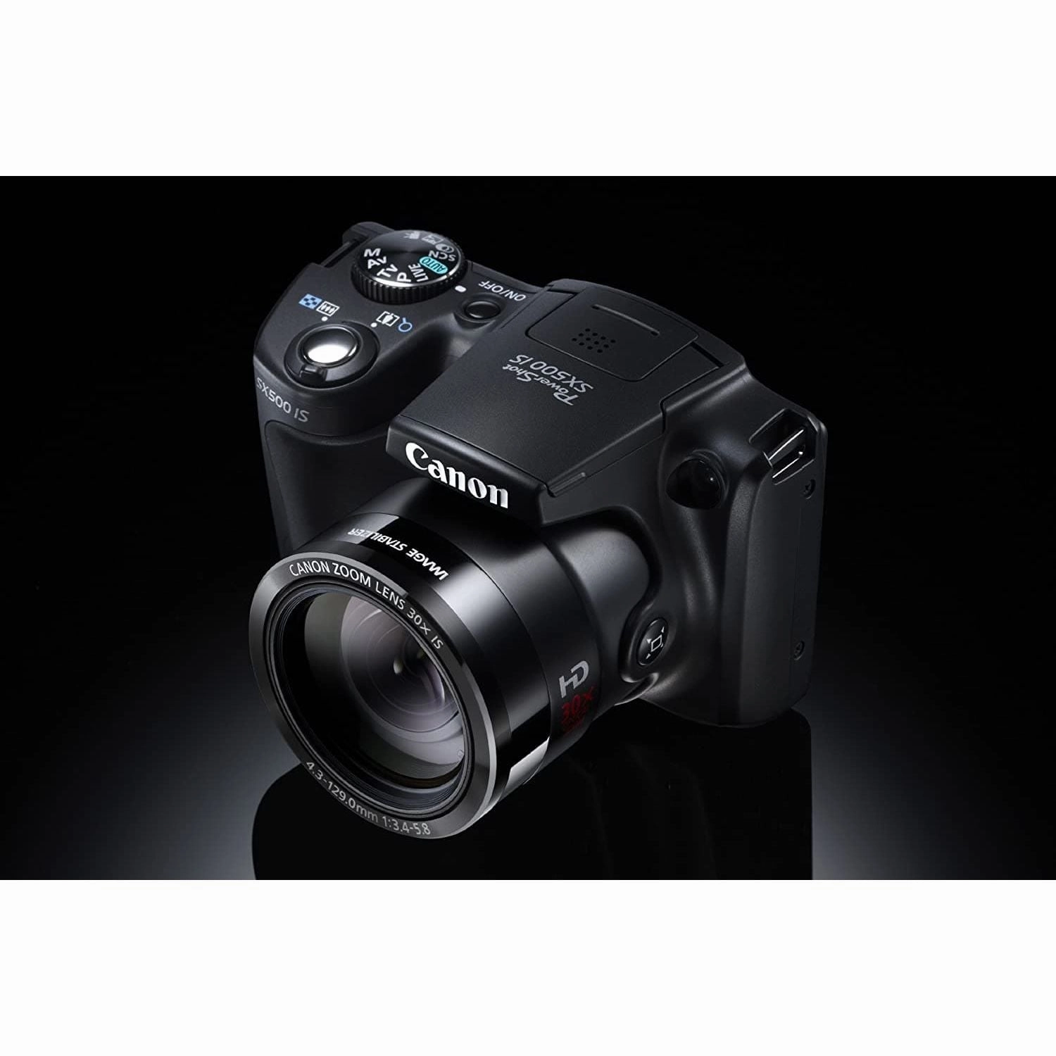 Canon PowerShot SX500 IS Digital Camera - Black (16.0 MP, 30x Optical Zoom)
