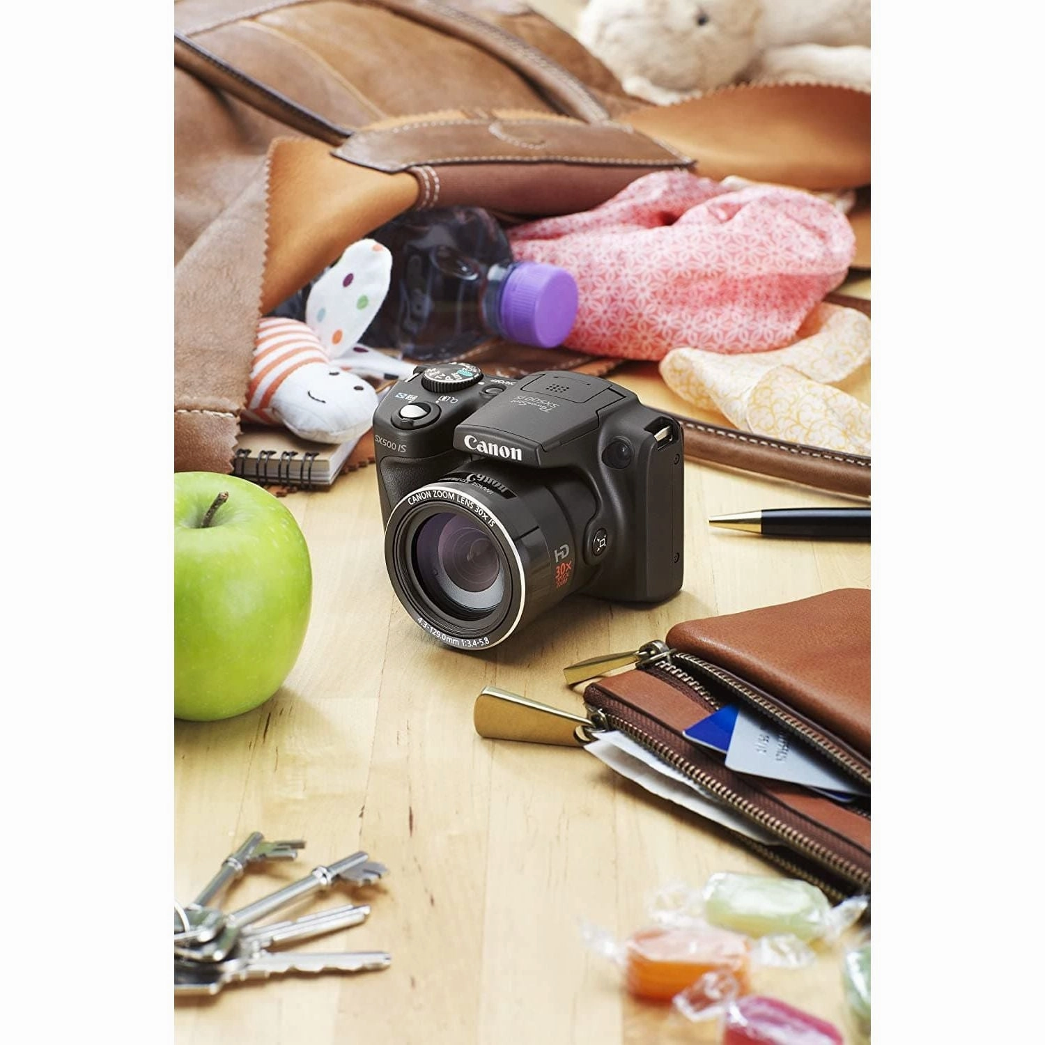 Canon PowerShot SX500 IS Digital Camera - Black (16.0 MP, 30x Optical Zoom)