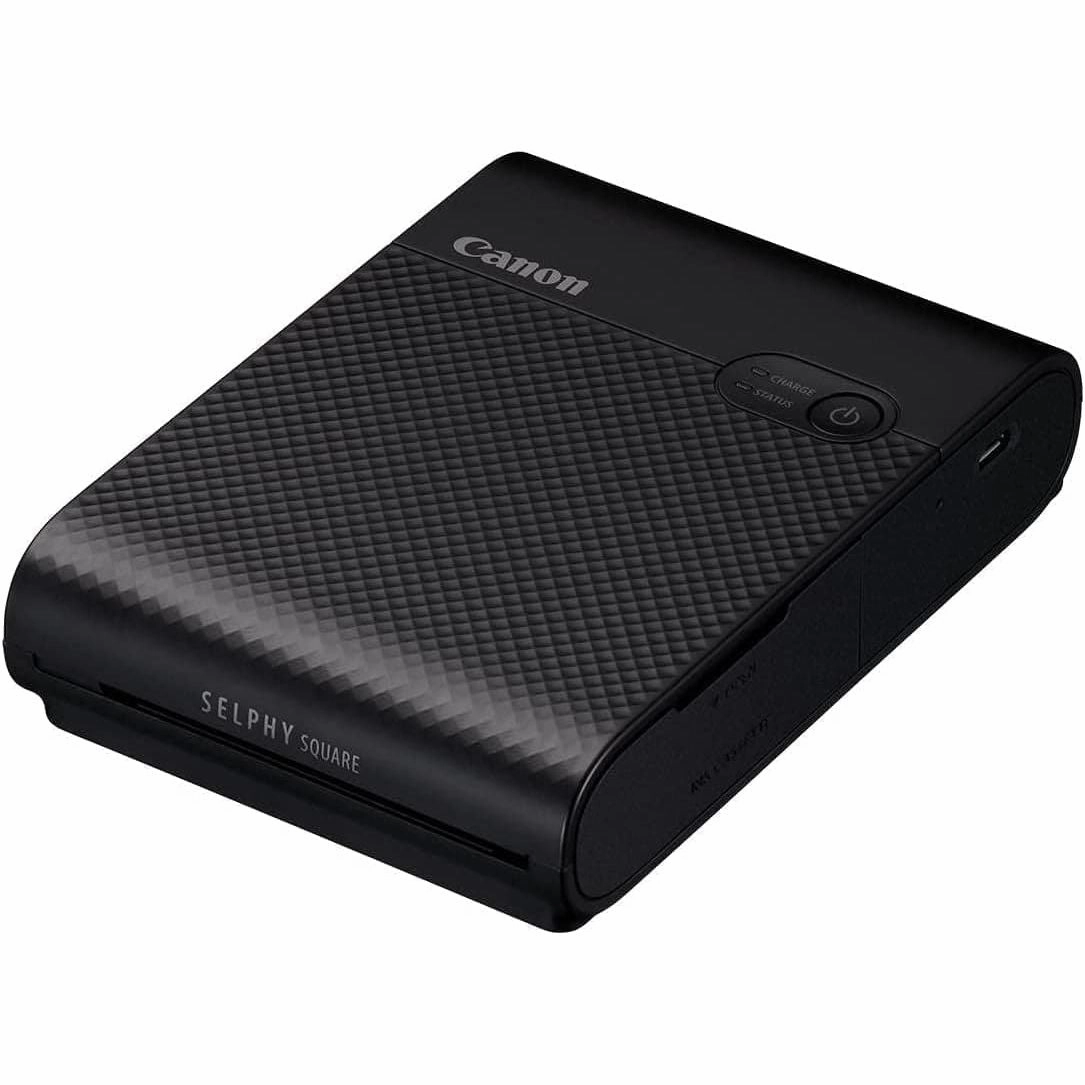 Canon SELPHY SQUARE QX10 Portable Colour Photo Wireless Printer (Black) - A compact WiFi printer that prints quality square photos and connects directly to your smartphone.