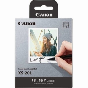 Canon XS-20L Genuine Ink   Paper Set, for SELPHY SQUARE QX10 - 20 Prints camera accessories, dslr camera accessories, best camera tripod