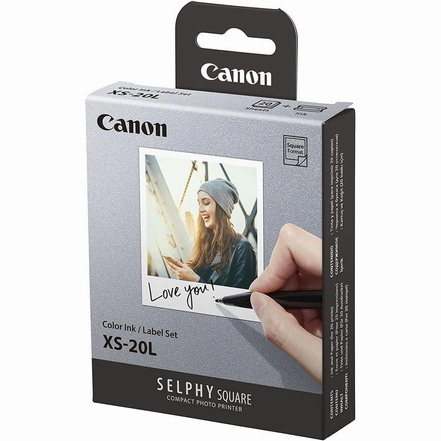Canon XS-20L Genuine Ink   Paper Set, for SELPHY SQUARE QX10 - 20 Prints