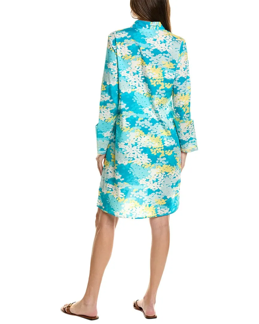 Carmen Marc Valvo Tie Front Midi Shirt Cover-Up