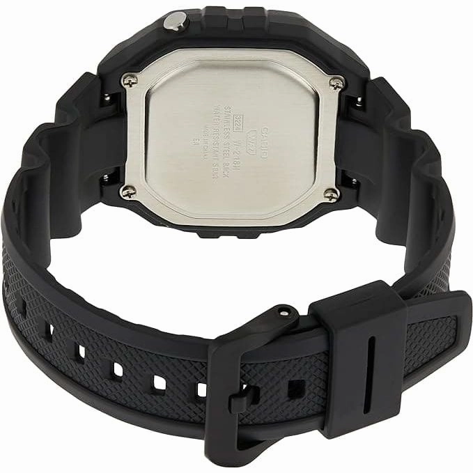 Casio Black and LCD Plastic/Resin Quartz Chronograph Watch