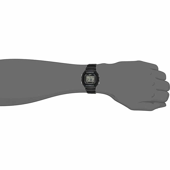 Casio Black and LCD Plastic/Resin Quartz Chronograph Watch
