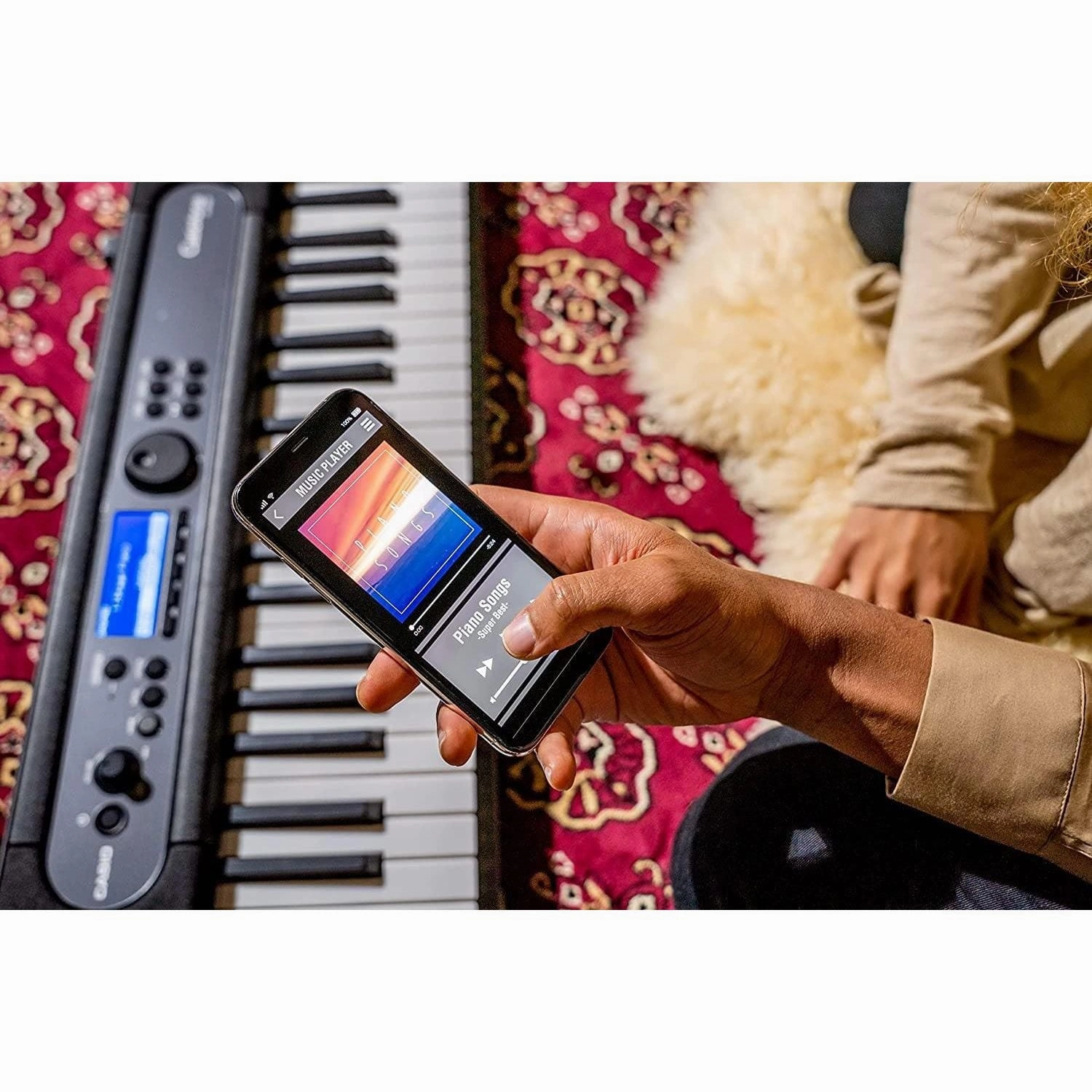 Casio LK-S450 Electronic Keyboard with Touch Sensitive, Lighted Keys,