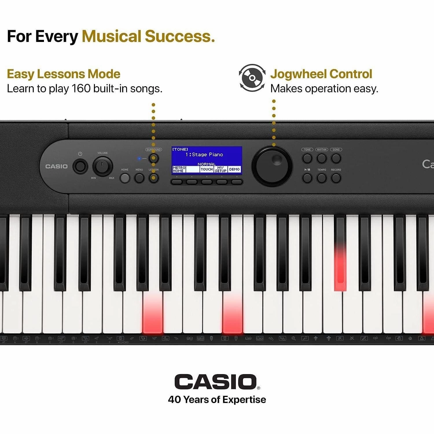 Casio LK-S450 Electronic Keyboard with Touch Sensitive, Lighted Keys,