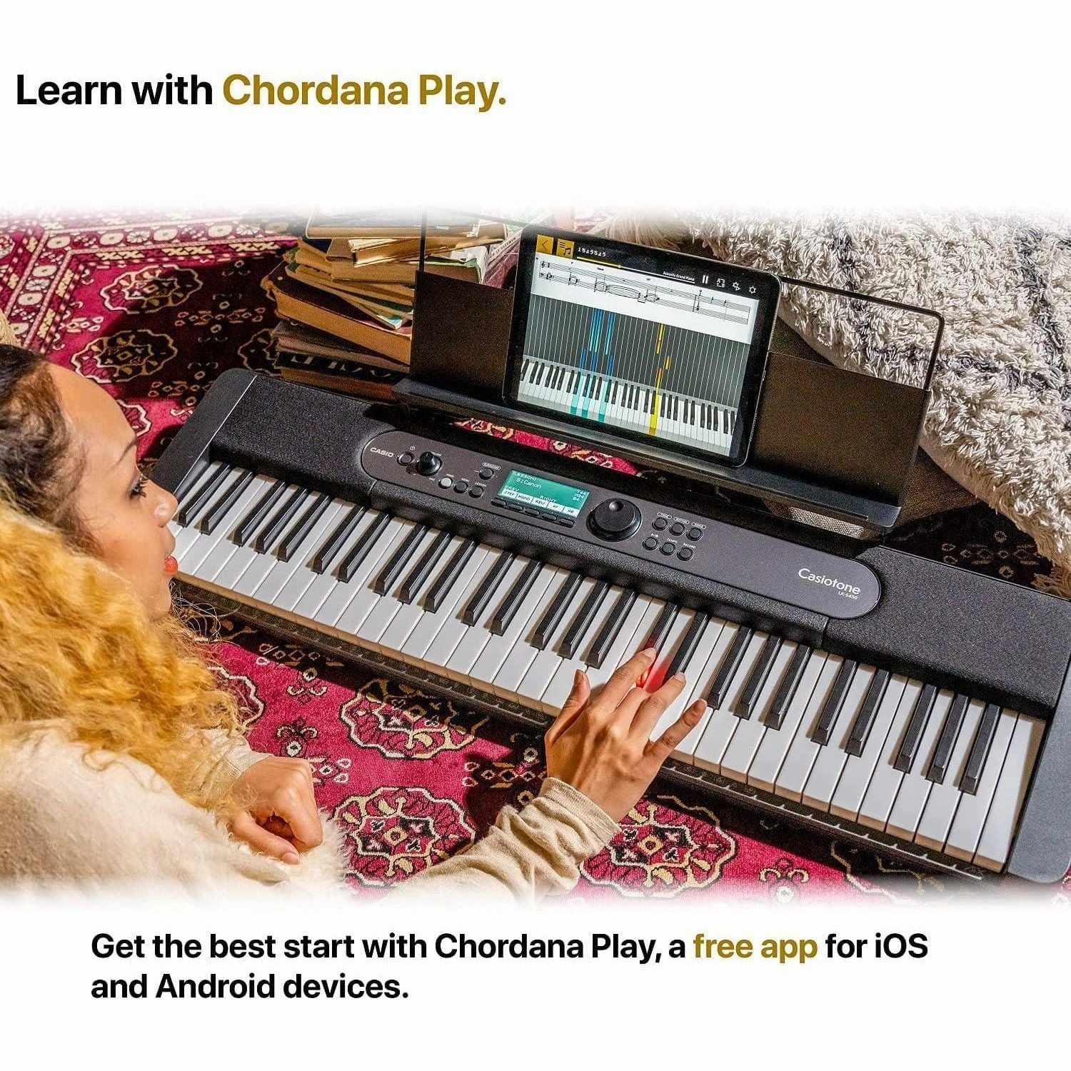 Casio LK-S450 Electronic Keyboard with Touch Sensitive, Lighted Keys,