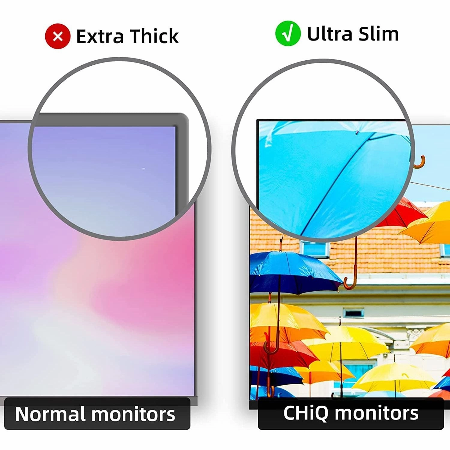 CHiQ 22P610FS 21.5 Inch Full HD (1920x1080) Monitor - HDMI/VGA/Audio Output