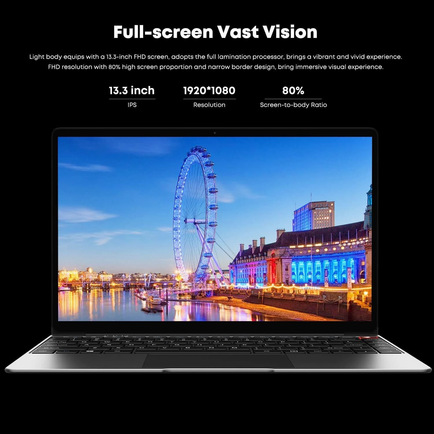 Chuwi AeroBook Pro 13.3''IPS, Intel Core m3 8100Y, 8GB RAM, 256GB SSD