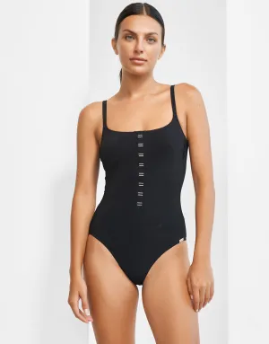 Code Tank Swimsuit - Black
