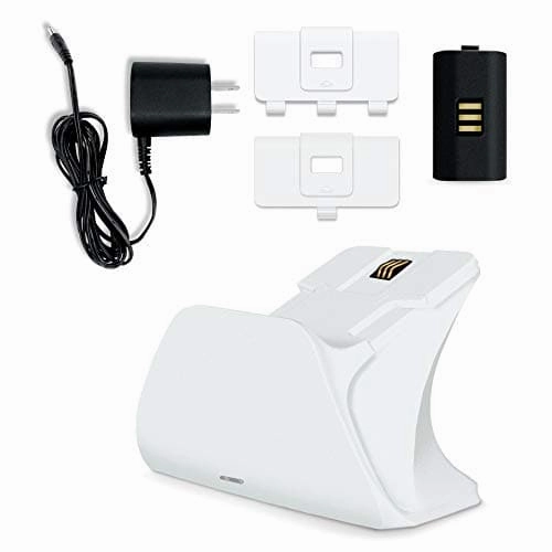 Controller Gear Robot White-Universal Xbox Pro Charging Stand with 1100 Mah Rechargeable Battery,Charging Dock,Charging Station for Xbox Series X|S &Xbox One(Controller Sold Separately)- Xbox Series X