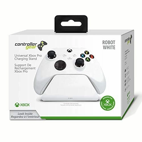 Controller Gear Robot White-Universal Xbox Pro Charging Stand with 1100 Mah Rechargeable Battery,Charging Dock,Charging Station for Xbox Series X|S &Xbox One(Controller Sold Separately)- Xbox Series X