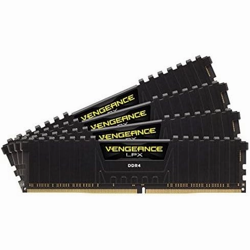 Corsair CMK16GX4M1A2400C16 Vengeance LPX 16 GB (1 x 16 GB) DDR4 2400 MHz C16 XMP 2.0 High Performance Desktop Memory Kit, Black