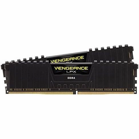 Corsair CMK16GX4M2A2400C14 Vengeance LPX 16 GB (2 x 8 GB) DDR4 2400 MHz C14 XMP 2.0 High Performance Desktop Memory Kit, Black