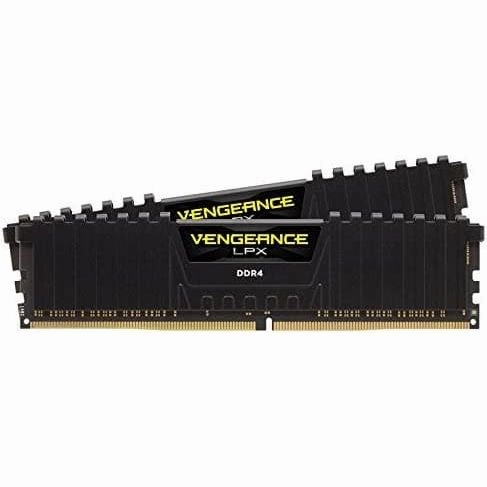 Corsair CMK16GX4M2A2400C14 Vengeance LPX 16 GB (2 x 8 GB) DDR4 2400 MHz C14 XMP 2.0 High Performance Desktop Memory Kit, Black