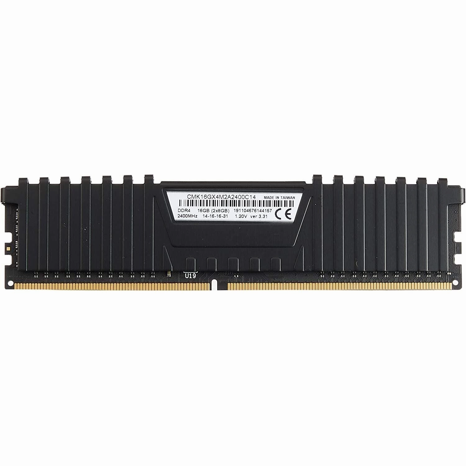 Corsair CMK16GX4M2A2400C14 Vengeance LPX 16 GB (2 x 8 GB) DDR4 2400 MHz C14 XMP 2.0 High Performance Desktop Memory Kit, Black