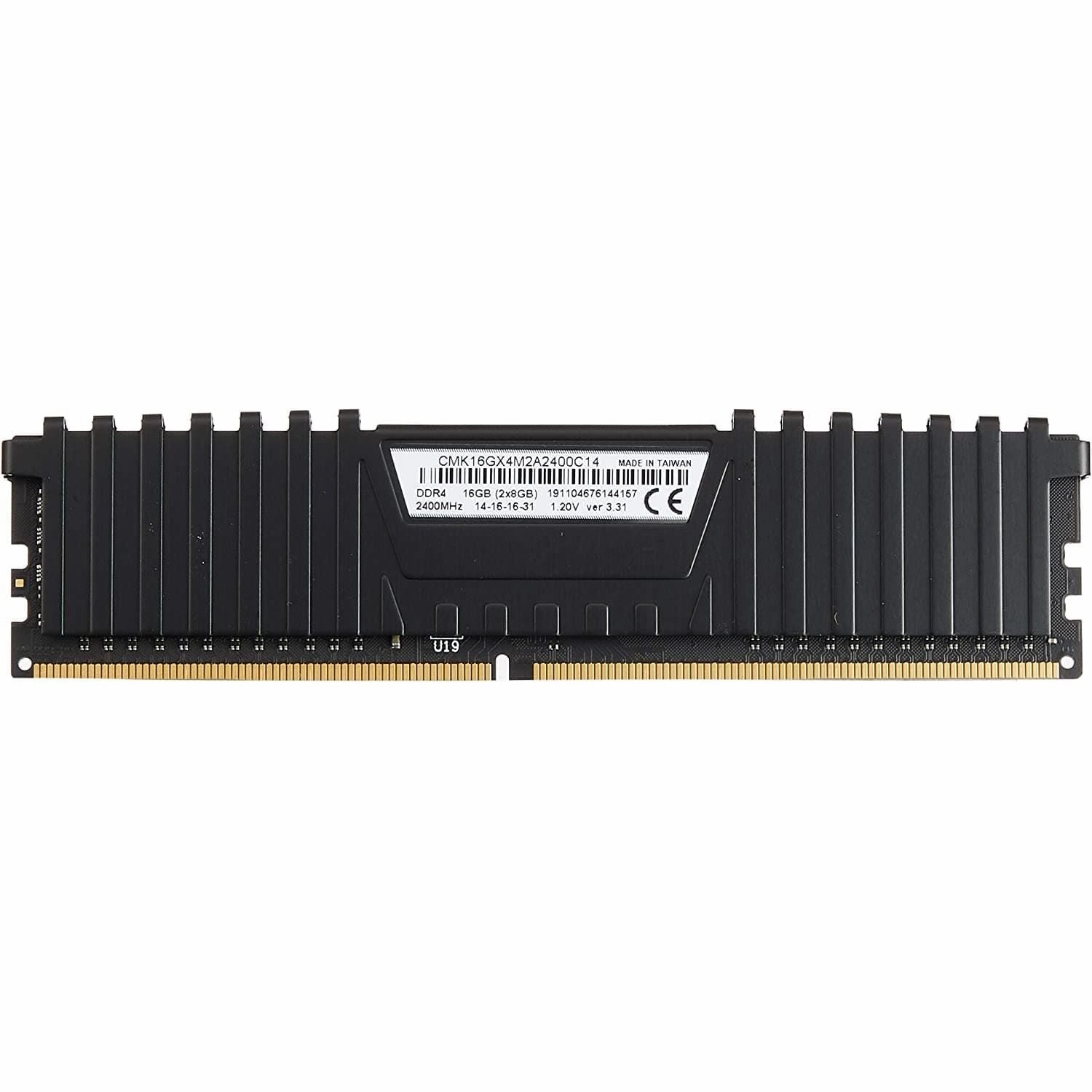 Corsair CMK16GX4M2A2400C14 Vengeance LPX 16 GB (2 x 8 GB) DDR4 2400 MHz C14 XMP 2.0 High Performance Desktop Memory Kit, Black