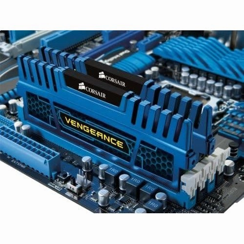 Corsair CMZ8GX3M2A1600C9B Vengeance 8GB (2x4GB) DDR3 1600 Mhz CL9 XMP Performance Desktop Memory Kit Blue