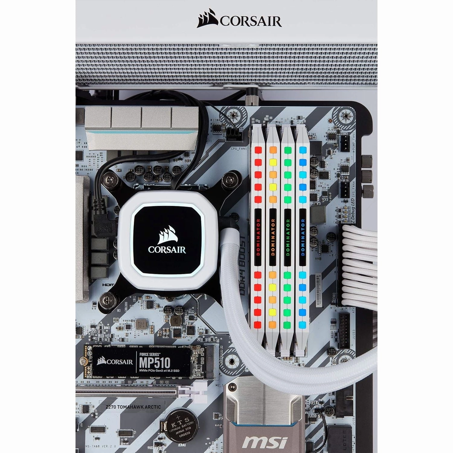 Corsair DOMINATOR PLATINUM RGB DDR4 16GB (2x8GB) 3600MHz C18 Desktop Memory (12 Ultra-Bright CAPELLIX RGB LEDs, Patented CORSAIR DHX Cooling, Wide Compatibility, Intel XMP 2.0) - White