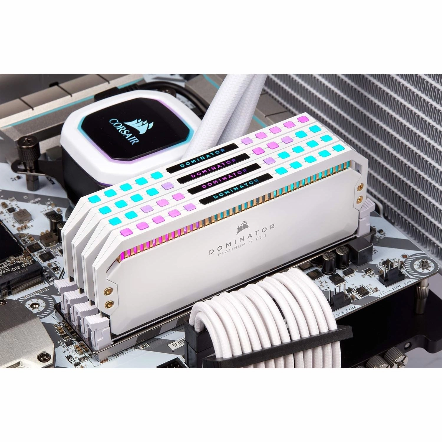 Corsair DOMINATOR PLATINUM RGB DDR4 16GB (2x8GB) 3600MHz C18 Desktop Memory (12 Ultra-Bright CAPELLIX RGB LEDs, Patented CORSAIR DHX Cooling, Wide Compatibility, Intel XMP 2.0) - White