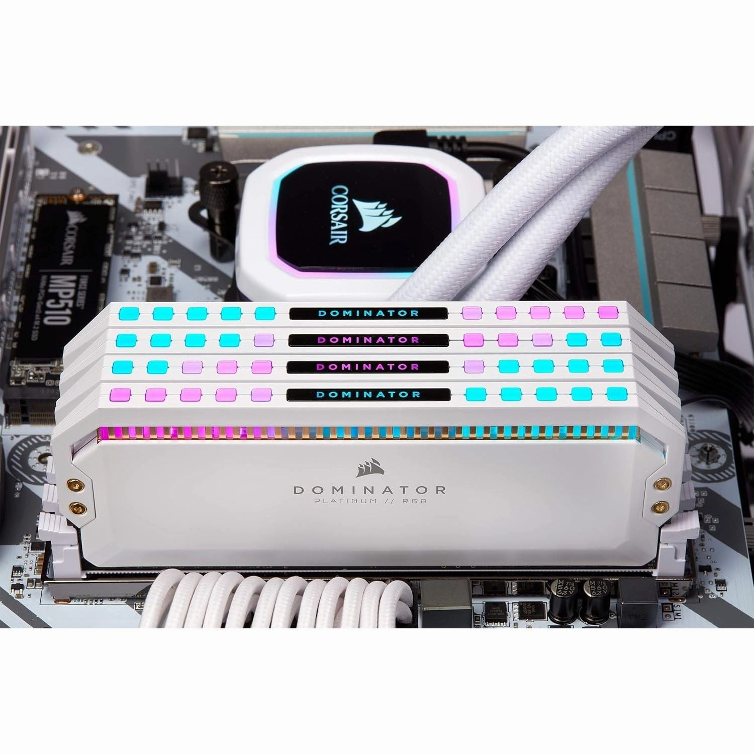 Corsair DOMINATOR PLATINUM RGB DDR4 16GB (2x8GB) 3600MHz C18 Desktop Memory (12 Ultra-Bright CAPELLIX RGB LEDs, Patented CORSAIR DHX Cooling, Wide Compatibility, Intel XMP 2.0) - White