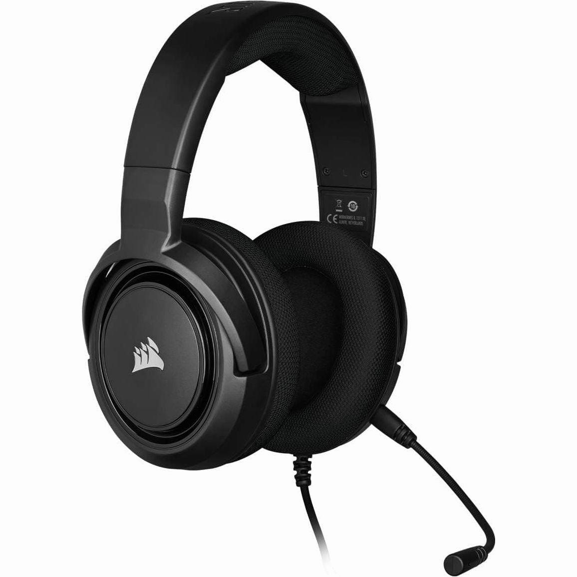 CORSAIR HS35 Stereo Lightweight Multiplatform Wired Gaming Headset  Detachable Uni-Directional Microphone  Neodymium Drivers  PC, PS5, PS4, Xbox, Nintendo Switch, Mobile  Carbon