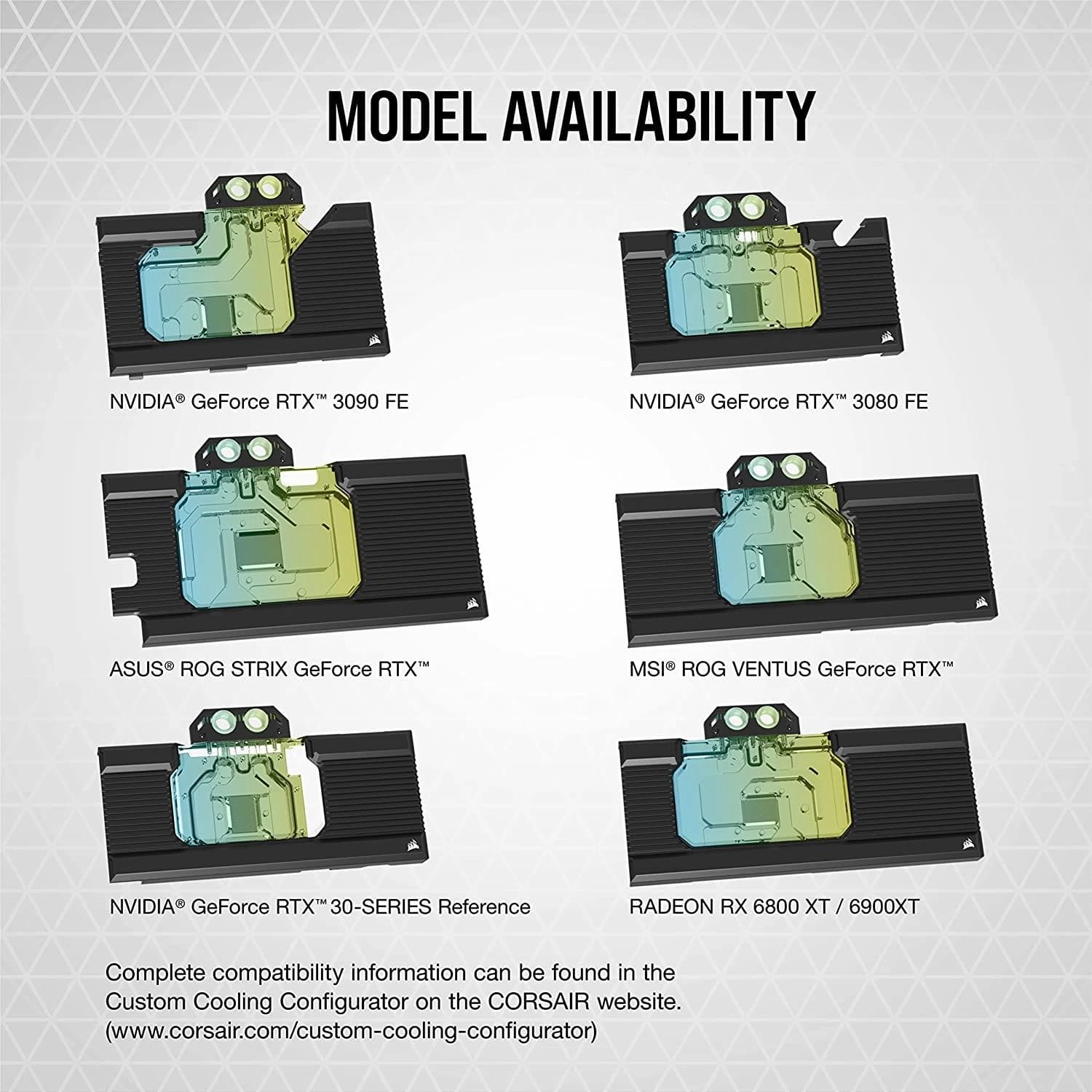 Corsair Hydro X Series XG7 RGB 30 Series REFERENCE GPU Water Cooler Suitable for NVIDIA GeForce RTX (3090)