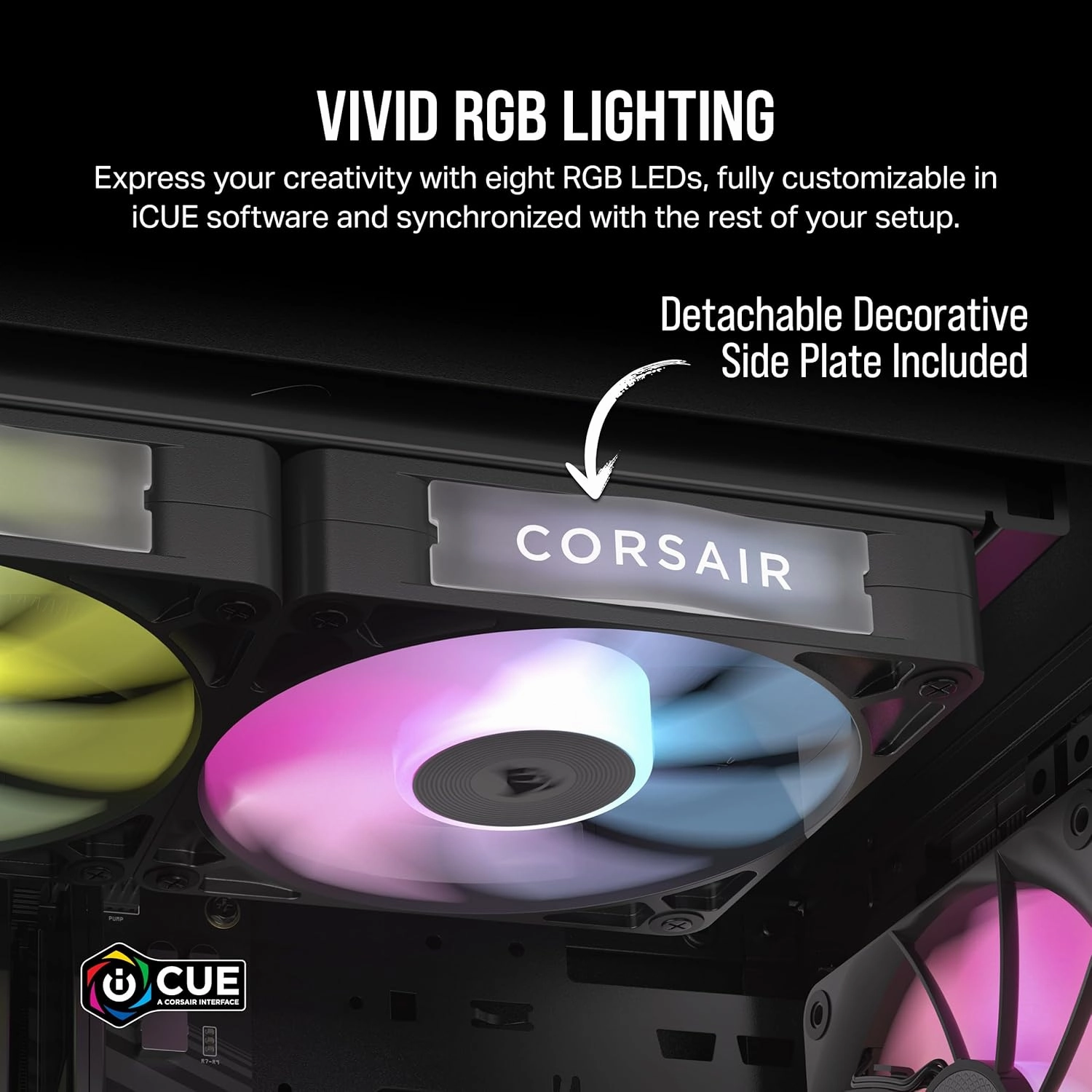 Corsair iCUE LINK RX120 RGB 120mm PWM Fan - Magnetic Dome Bearing - Black (Single)